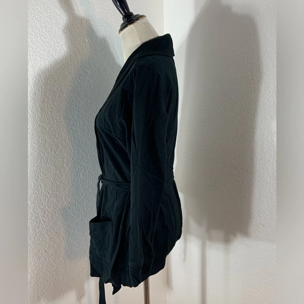 🌹New Listing🌹NWOT Hanes Style Black Cotton Short Robe